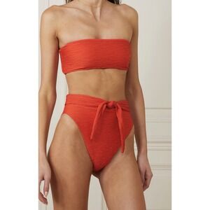 MARA HOFFMAN Abigail Bandeau Bikini Top + Jay High Waist Bottom Set NWOT Size S